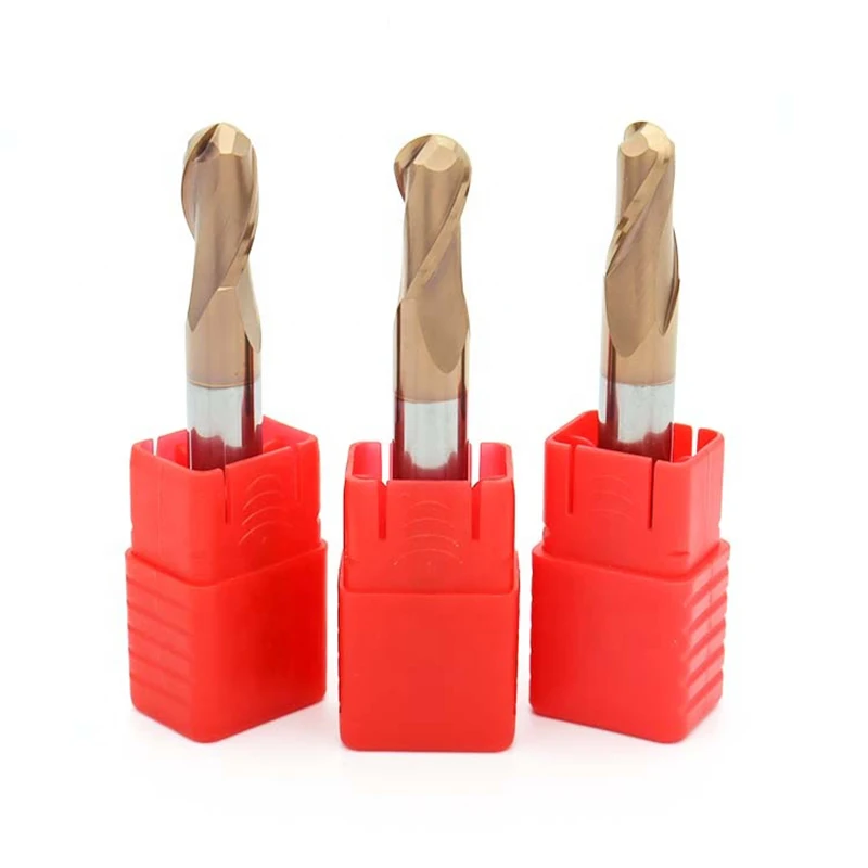 HRC55 2 Flutes Carbide Ball Nose End Mill Tungsten steel Cutter CNC Router Bit Milling Tool R0.5 R1 R2 R3 R4 R5 R6 Cutting tools