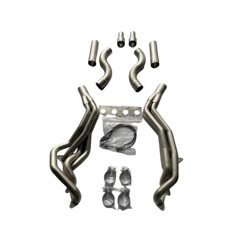 customized exhaust header for Ford Mustang 5.0L exhaust manifold and downpipe