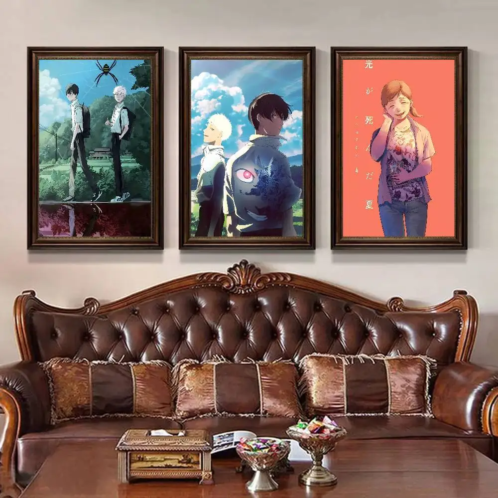 الصيف هيكارو يموت أنيمي الفيلم لزجة الملصقات ورق أبيض ملصق DIY غرفة بار مقهى الملصقات ملصقات جدار #2