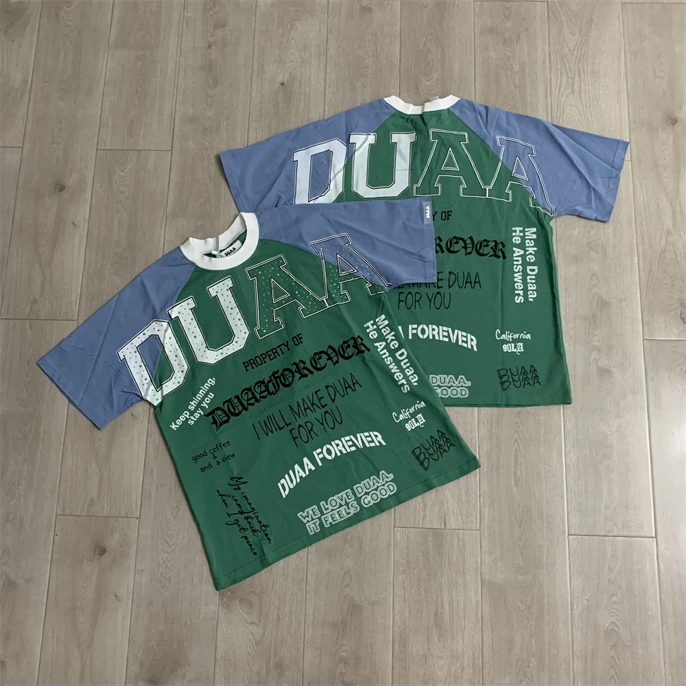 Patchwork HOLE Duaa Court T-Shirts Men Women Tee T Shirt
