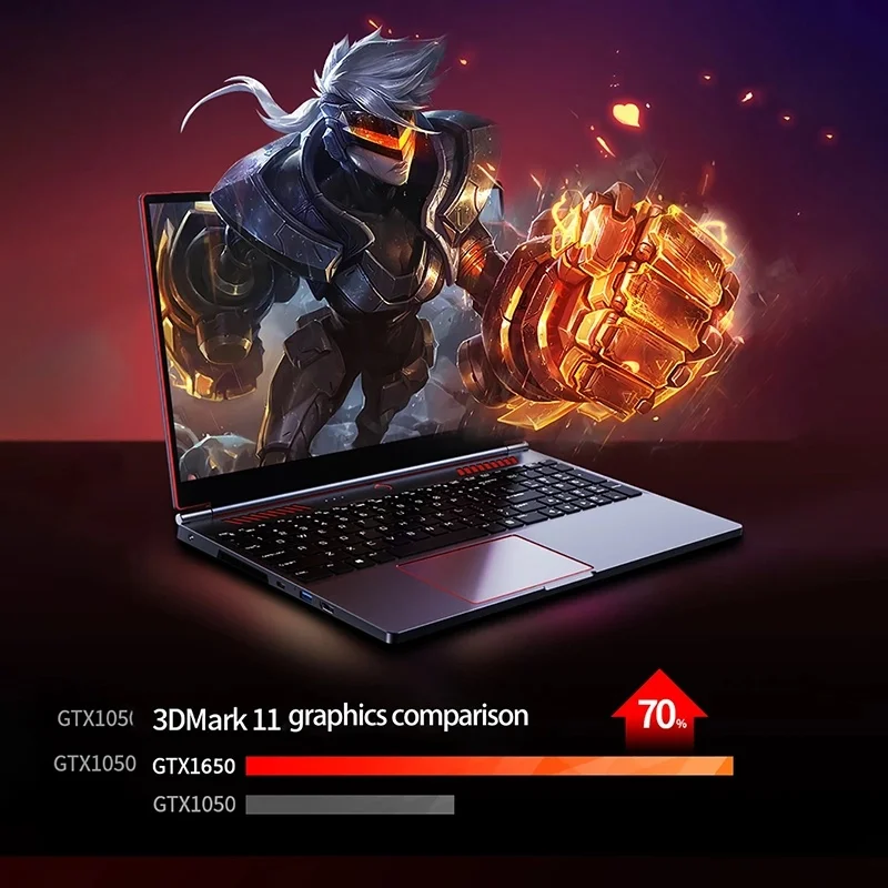 I9-10885H Intel Core, Laptop Gaming 16.1 inci GTX1650 4G Win 11 64GB DDR4 4TB SSD 8 Core 12 benang 4.8GHz Notebook desainer