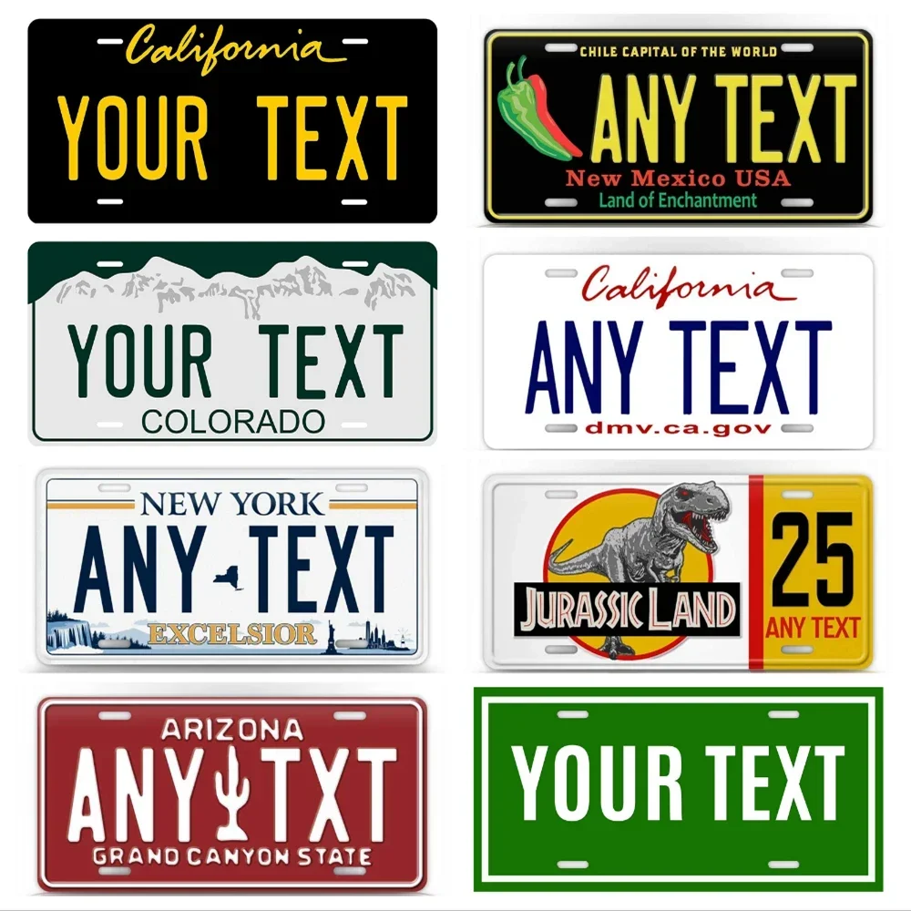 Custom Text Plates Metal Tin Sign Any Text Personalized Plaque Bar Pub Club Your Text Wall Decoration 30x15cm Size WY246