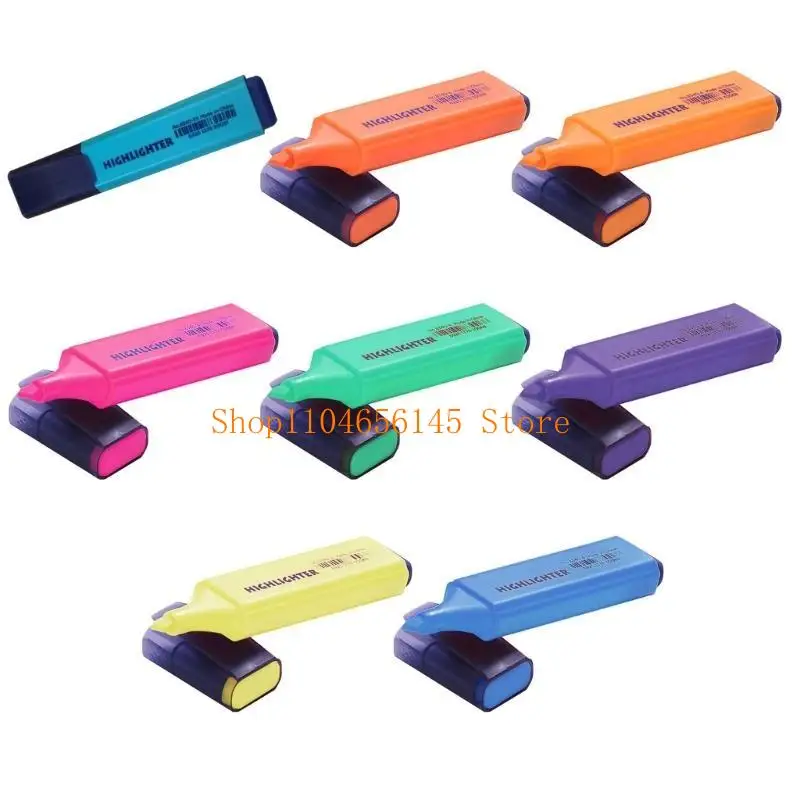 5asd Fluorescent Highlighter Pen Quick Drying Inks Broad Chiseled Tip Marker For Highlighting Texts Notes Office School Use