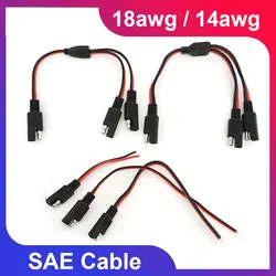 Quick Connect Female SAE Plug 18AWG 14AWG Power Extension Cable 1 to 2 SAE Power Extension Cable Adapter 2 Pin Connector