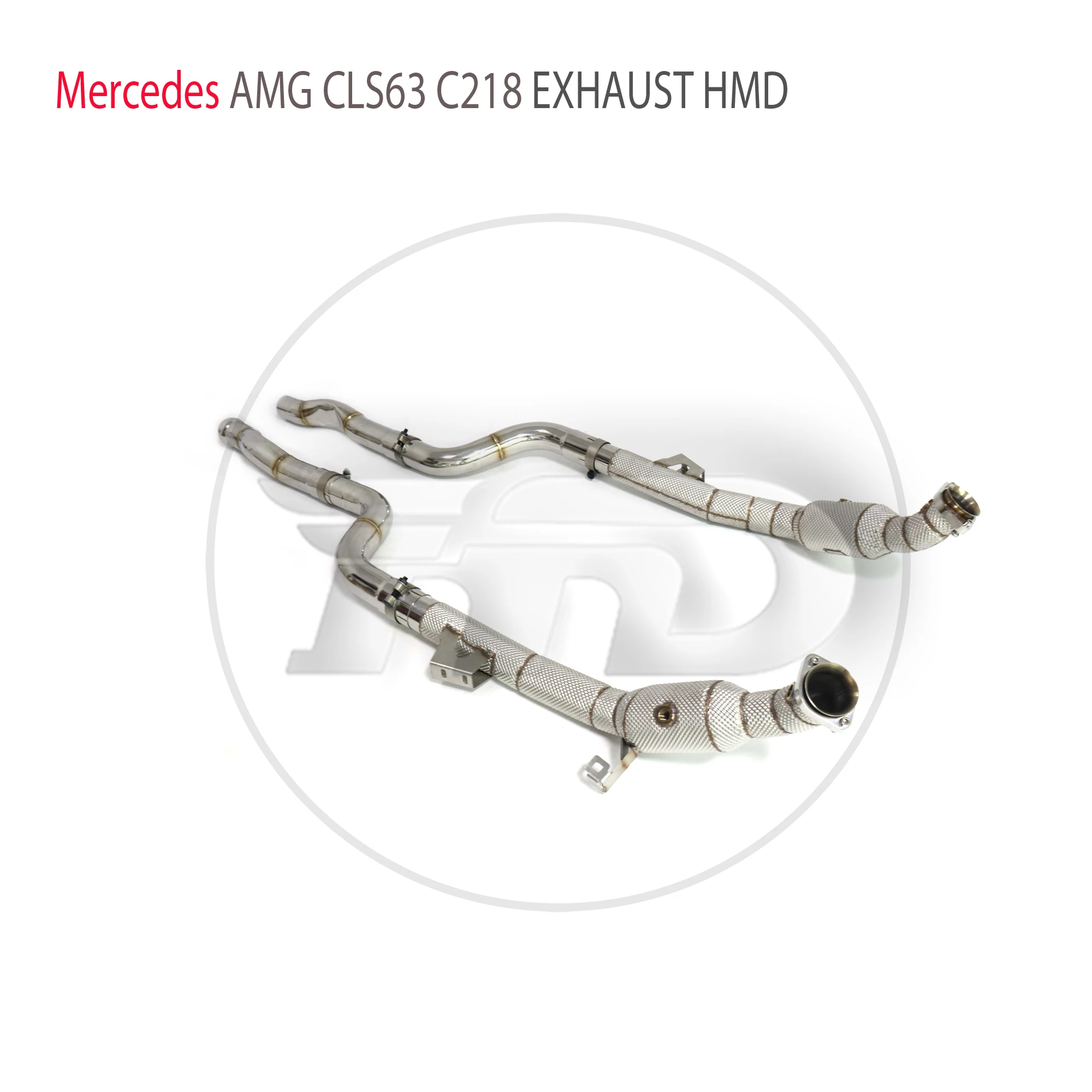 HMD Exhaust System High Flow Performance Downpipe for Mercedes Benz AMG CLS63 C218 Car Accessories With Catalytic Header