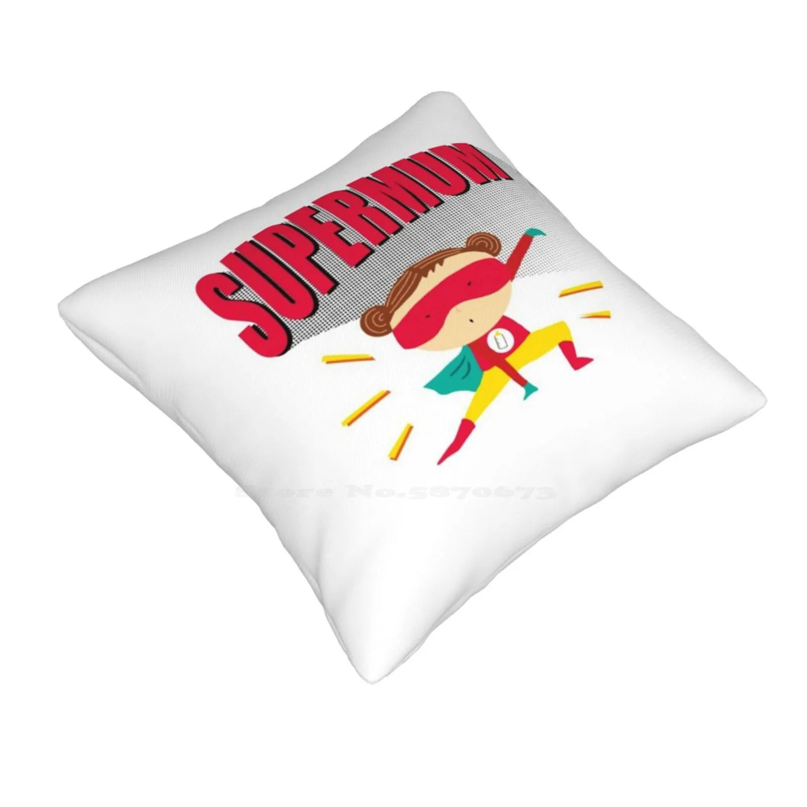 Super Mum!! Home Sofa Car Waist Throw Pillowcase Mum Superhero Super Hero Parenting Typography Graphic Fun Colour Motherhood