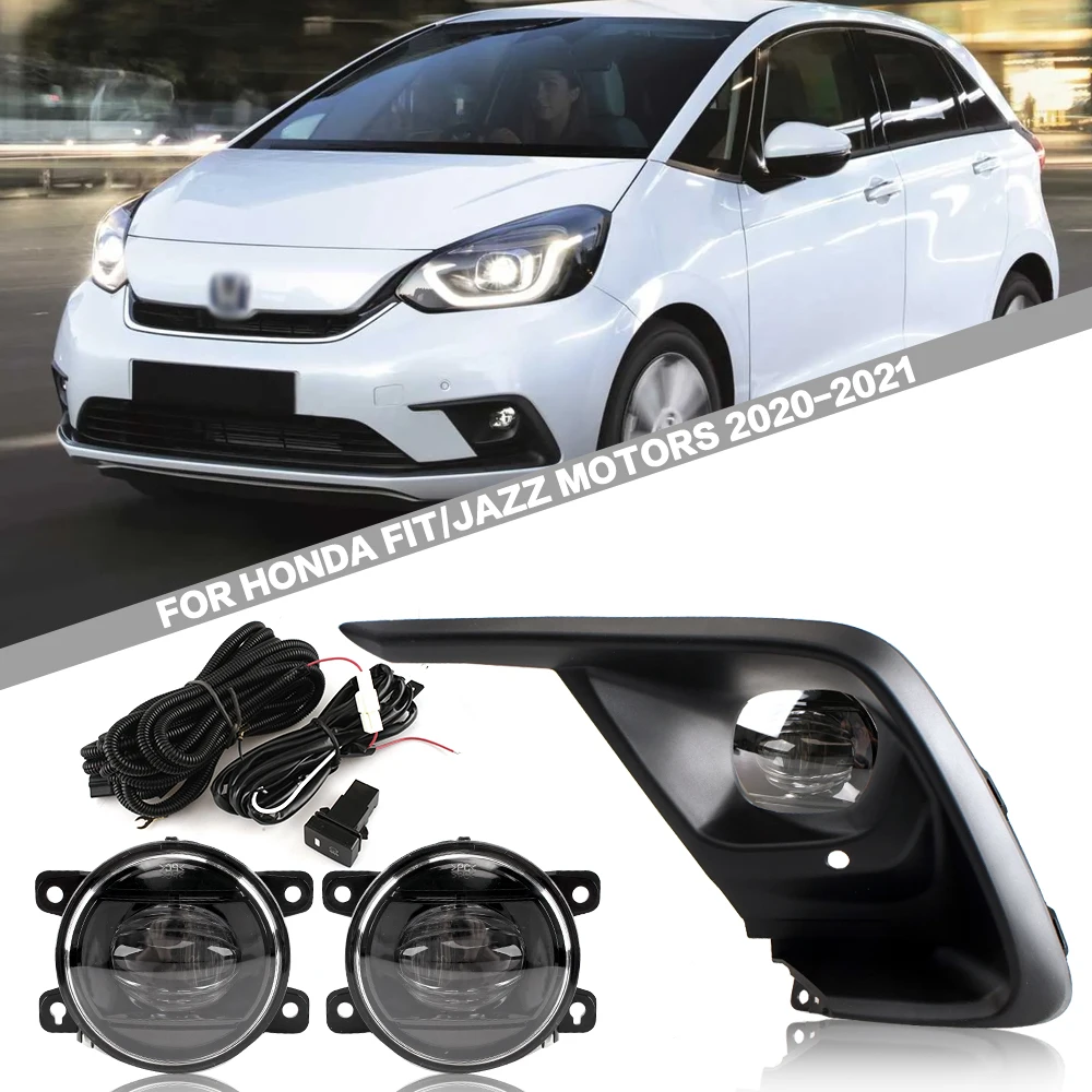 

Front Bumper Fog Lamp Upgrade Kit FOR HONDA FIT JAZZ MOTORS 2020-2021 Version Additional Foglight Set Switch + Wiring