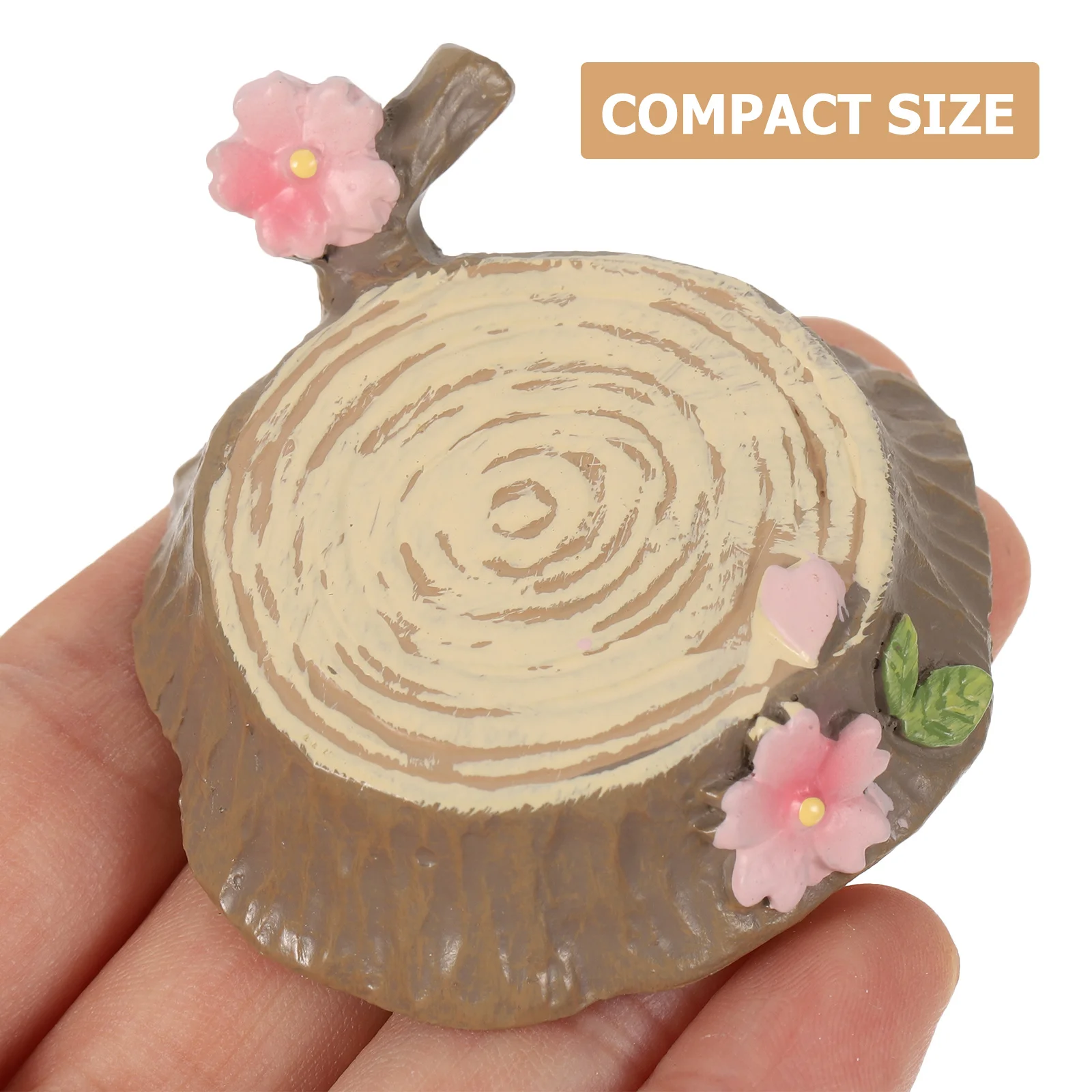 

2pcs Miniature Tree Stump Decor Resin For Garden Yard Balcony Micro Landscape Ornament Fairy Garden Accessories
