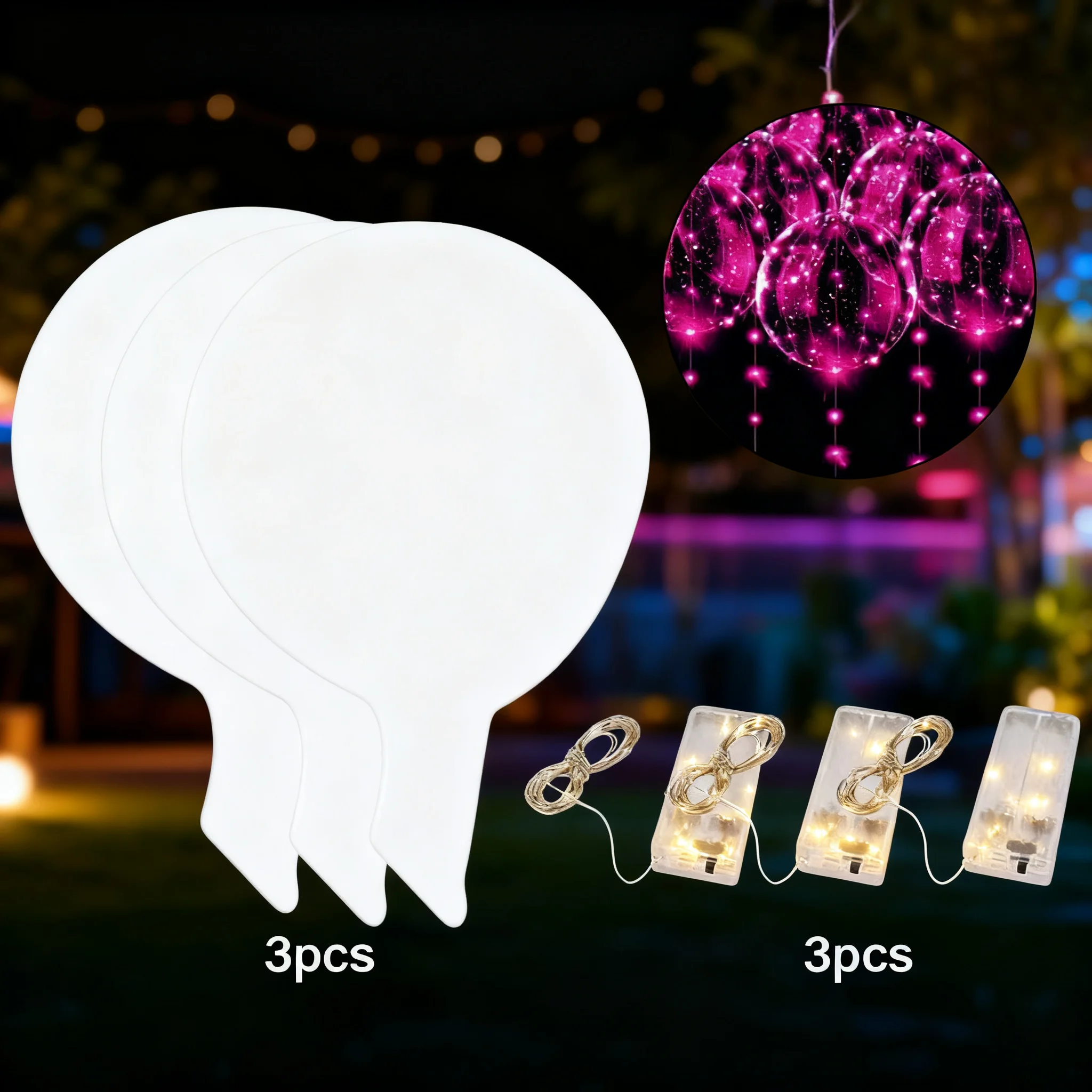 Led Balloon Light - LED Light Up Bobo Balloons Transparent
