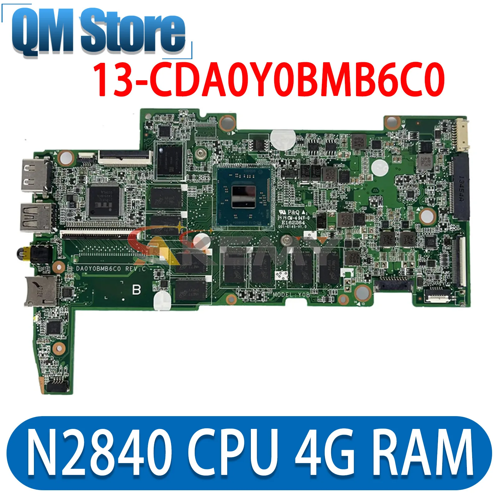 

DA0Y0BMB6C0 For HP Stream 13-c Series Laptop motherboard N2840 CPU 4G RAM With 64G SSD Mainboard 792785-501 792785-001