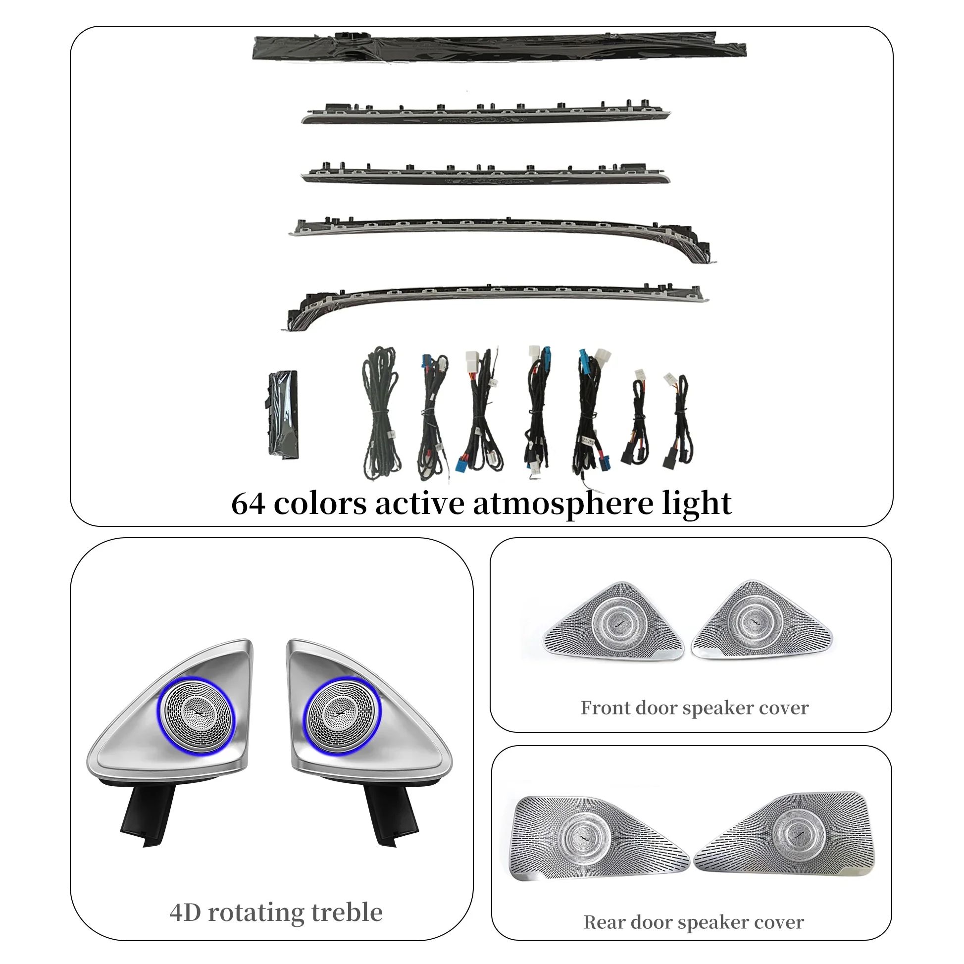 

For Mercedes Benz S-class W223 64 Colors LED Car Interior Ambient Light Kit W223 Auto Lighting System Atmosphere Light