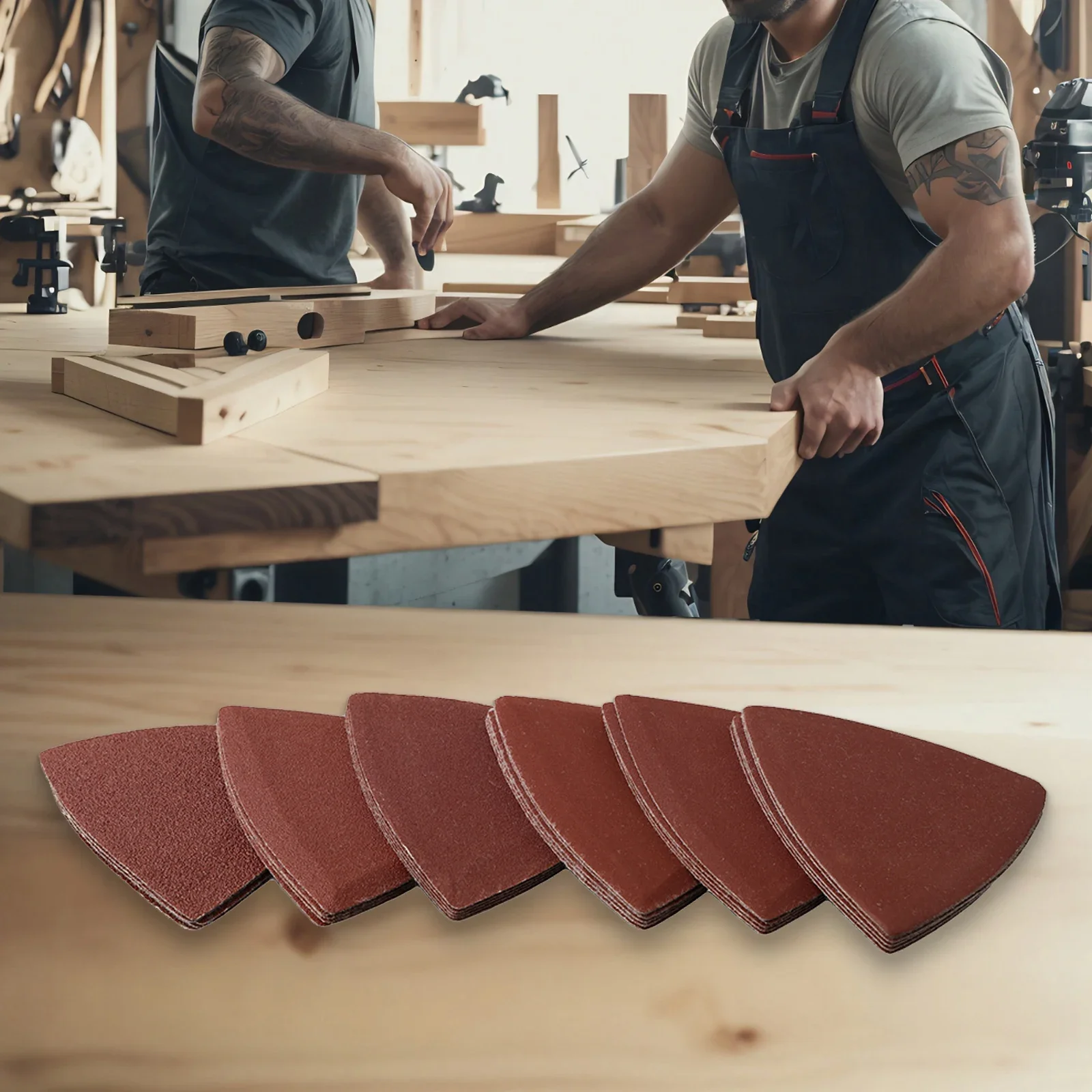 Sanding Disc Triangle Sandpaper 3-1/8 Inch Oscillating Multi Tool Sanding Pad Triangular 120 180 240 320 400 Grit