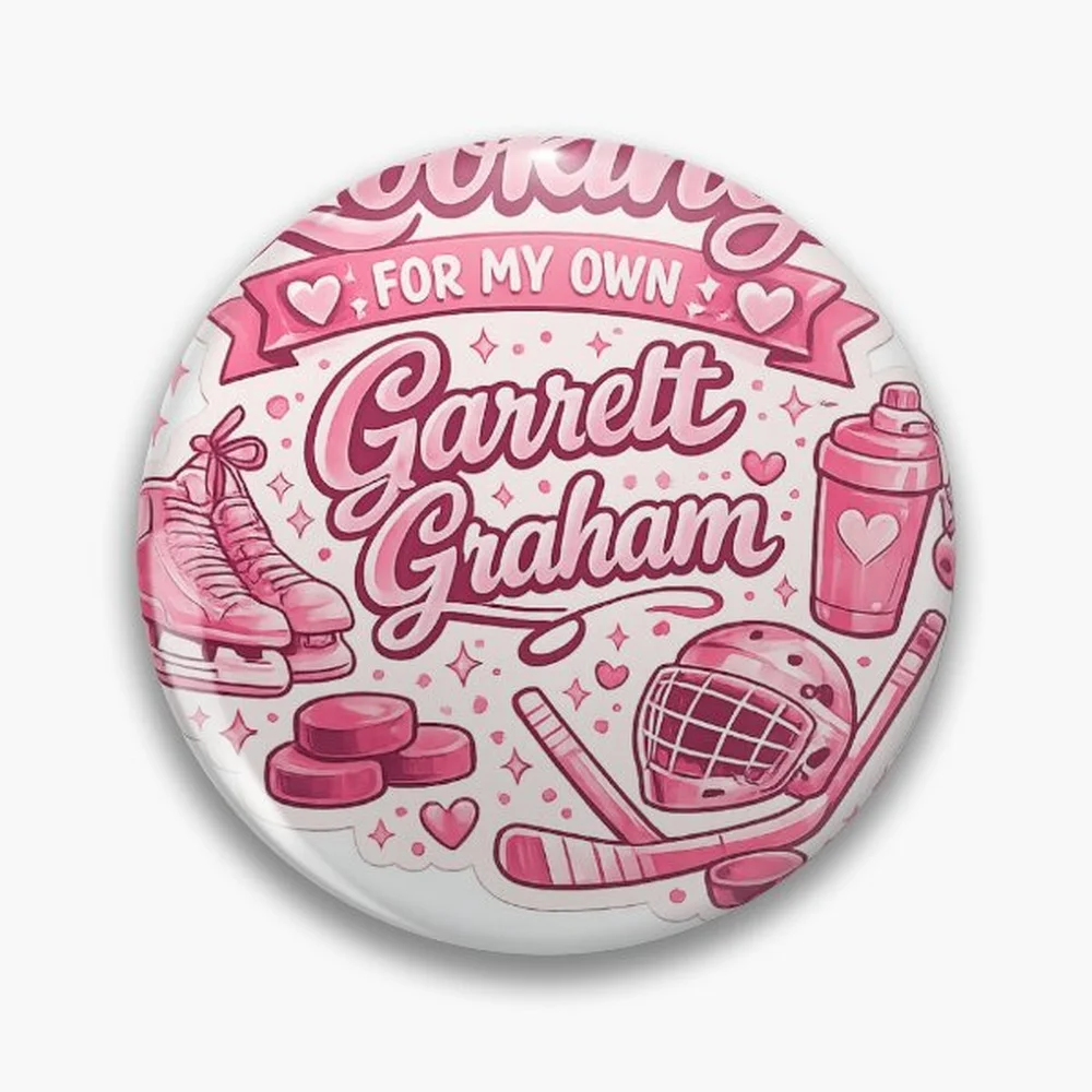 garrett graham Pin Holographic Star Heart Pin Brooches Laminated Button Fashion Accessory