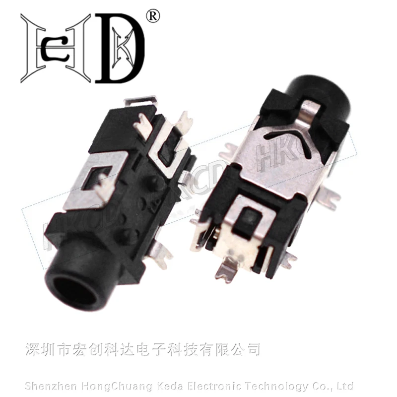 5 قطعة PJ209 حامل الصوت 5 دبوس SMD سماعة حامل 3.5 مللي متر الذهب/الفضة مطلي ثنائي القناة مصلحة الارصاد الجوية سماعة التوصيل واجهة