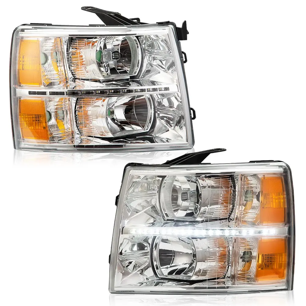 

Светодиодные фары Drl, совместимые с Chevy Silverado 1500 2007-2013-подходят для Chevy Silverado 2500 3500 и моделей Hd 2007-2014 гг.
