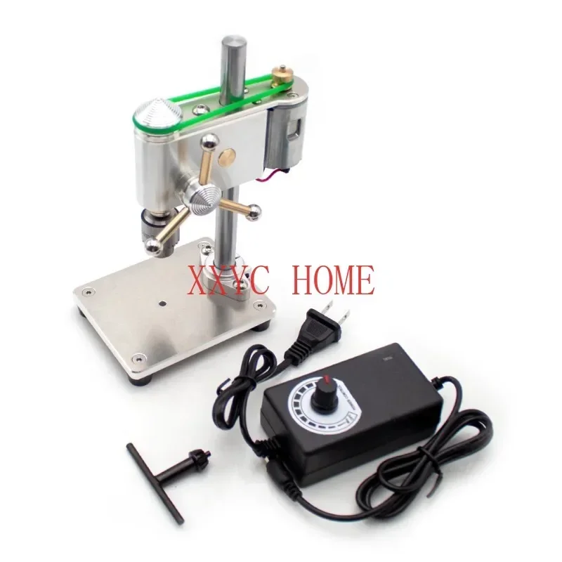 

100-240V Micro Bench Drill Mini Drilling Machine With Speed Adjustable Power Adapter Precision Watch Repair Tool