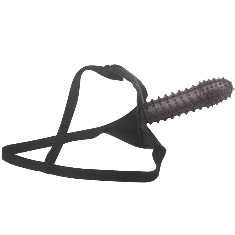 Wearable Dildo Wolf Toothed Leather Pants Male Large Penis Extension Reusable Condom Adult Male Sex Toy view 2