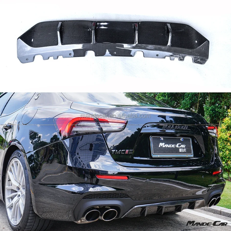 

MDK Carbon Fiber Rear Diffuser For Trofeo Bumper Upgrade to 2018-2022 Gransporte body kits Maserati Accessories