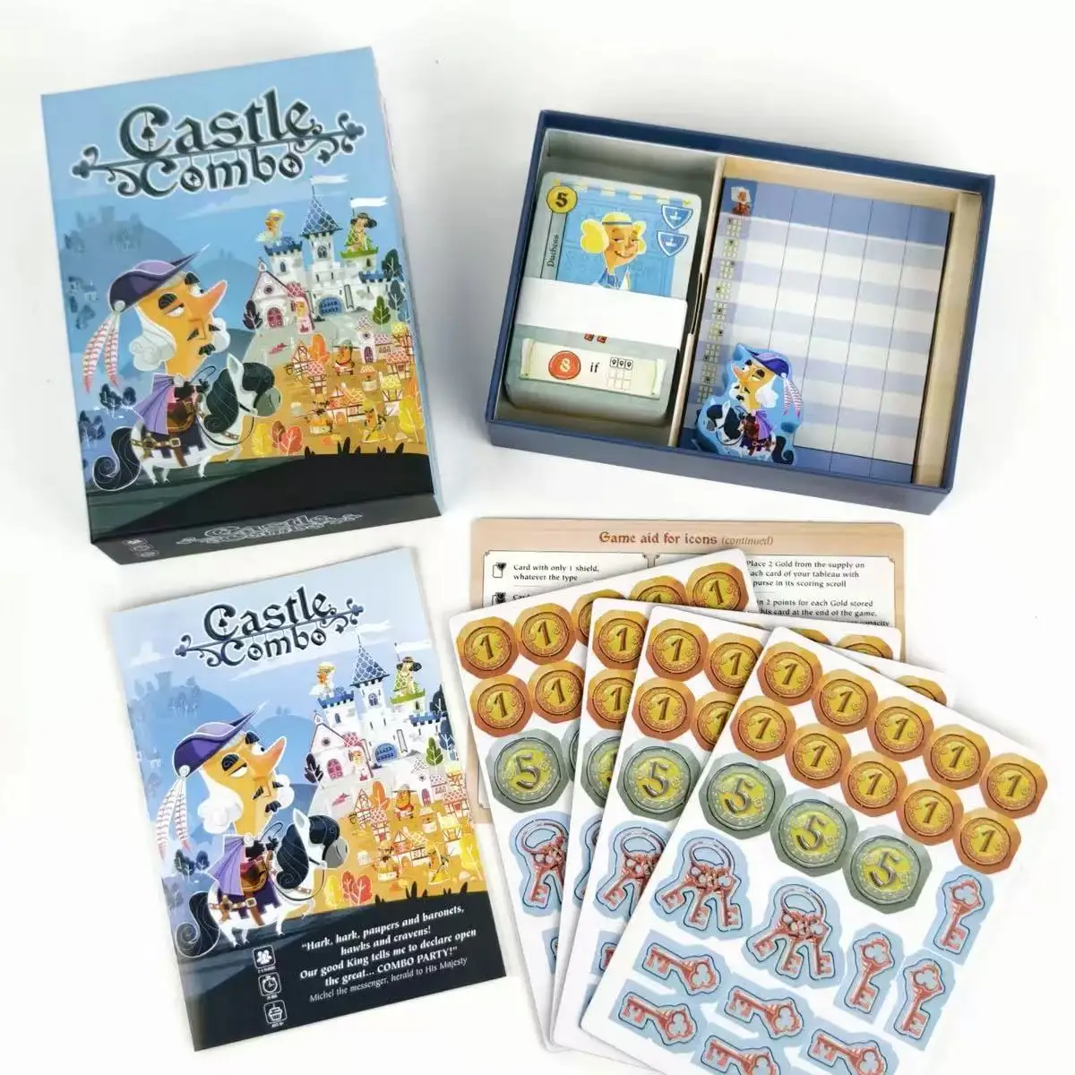 لعبة Castle Combo Board Game 2-5 لاعبين النسخة الإنجليزية لعبة استراتيجية للحفلات/الأسرة ألعاب بطاقة الألعاب