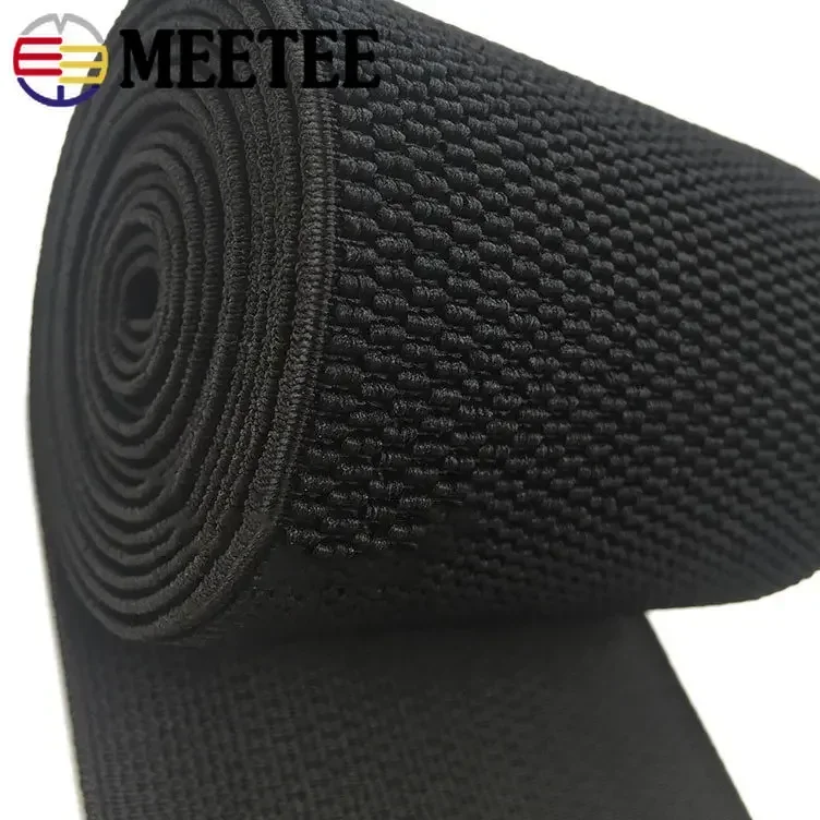 2/5M Meetee 25-100mm Elastic Band Stretch Strap Webbing Belt Waistband Tape Rubber Bands DIY Clothing Garment Sewing Accessories