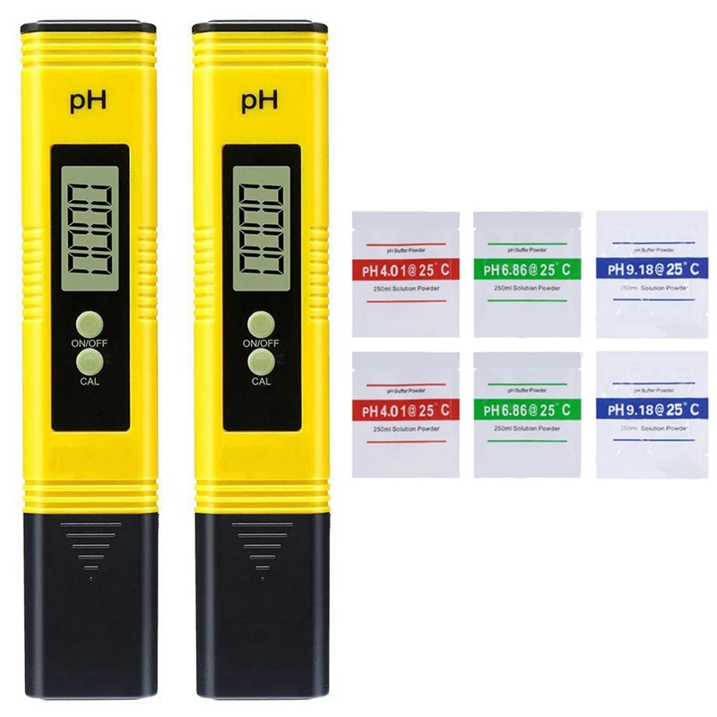 

2 Pcs Portable Water Quality Ph Testing Pens For Home Drinking Water/Swimming Pool PH Tester