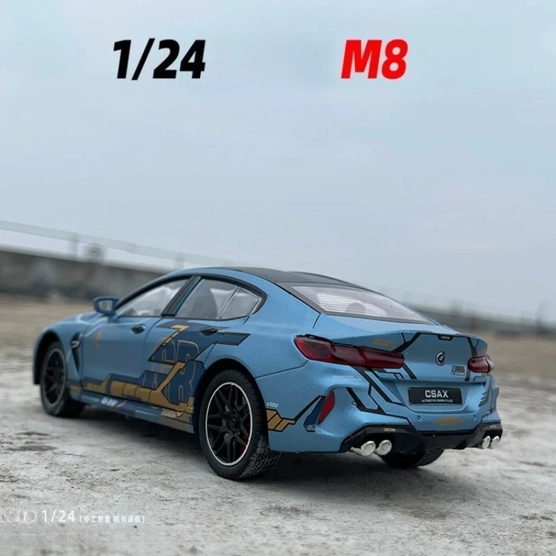 

1:24 M8 Sports Car Simulation Diecast Car Metal Alloy Model Car Children's Sound Light Toys Collection Gifts