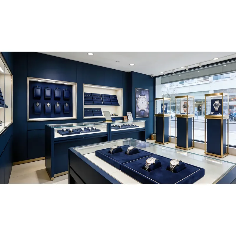 Logo Display Chiller Cabinet Counter Eyebrow Threading Kiosk LED Lighting Retail Store Shopping Mall Watch