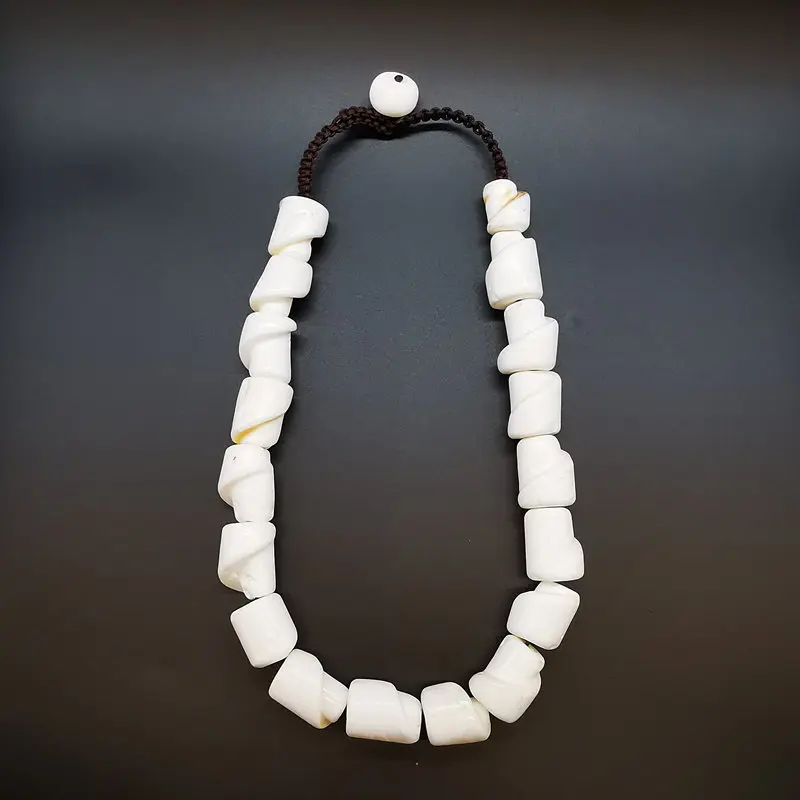 

Big White Conch Shell Nugget Beads Strand Necklace from Himalayan TNL253