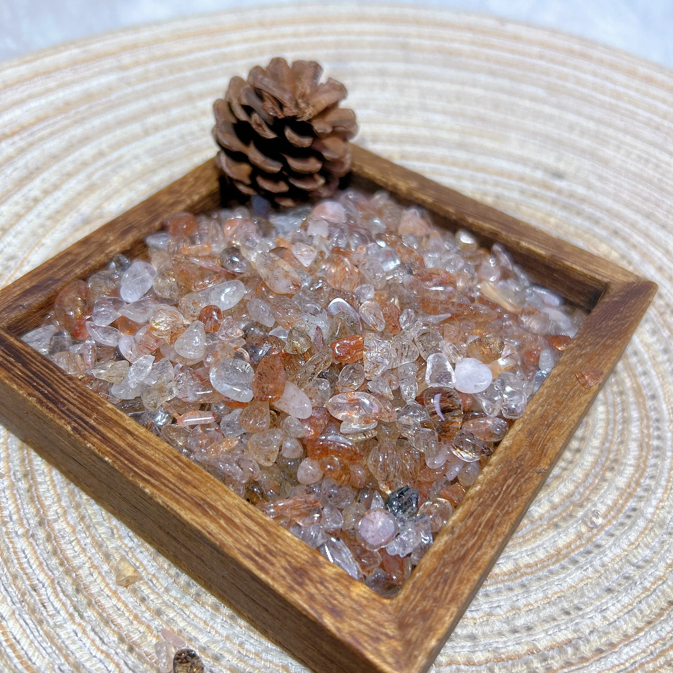 Wholesale Healing Natural Crystals Black Rutile Super Seven Chips Raw Stone Polished Energy Mineral Ornament Ore Gift