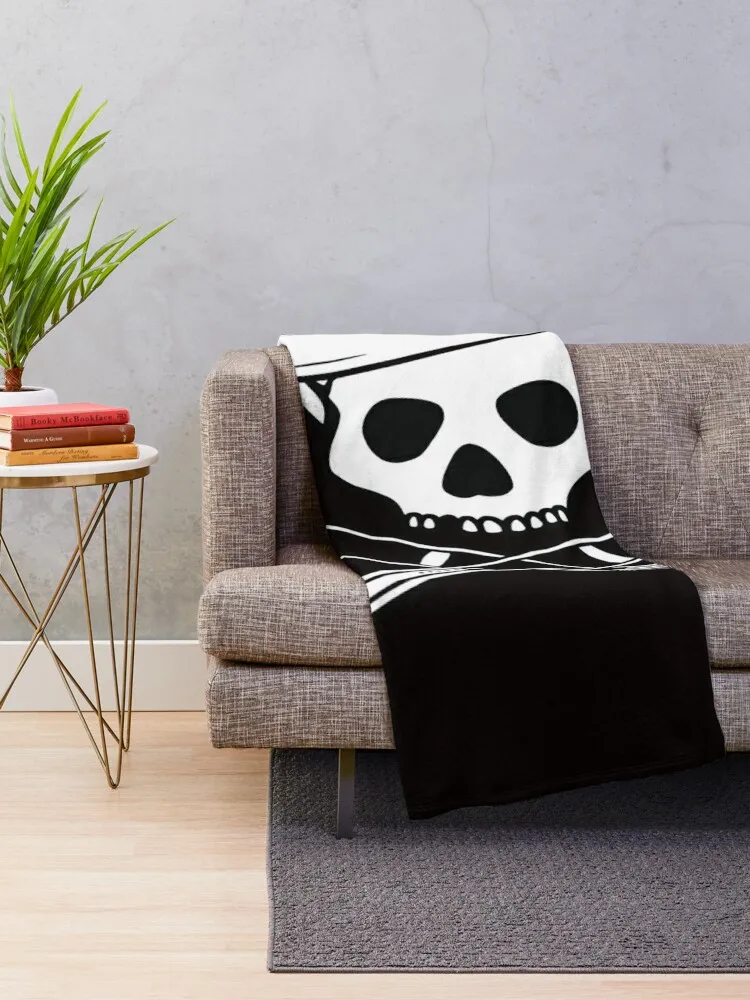 Jackass Sailor Skull And Crutches Logo Throw Blanket Decorative Throw Flannel bed plaid for babies Blankets