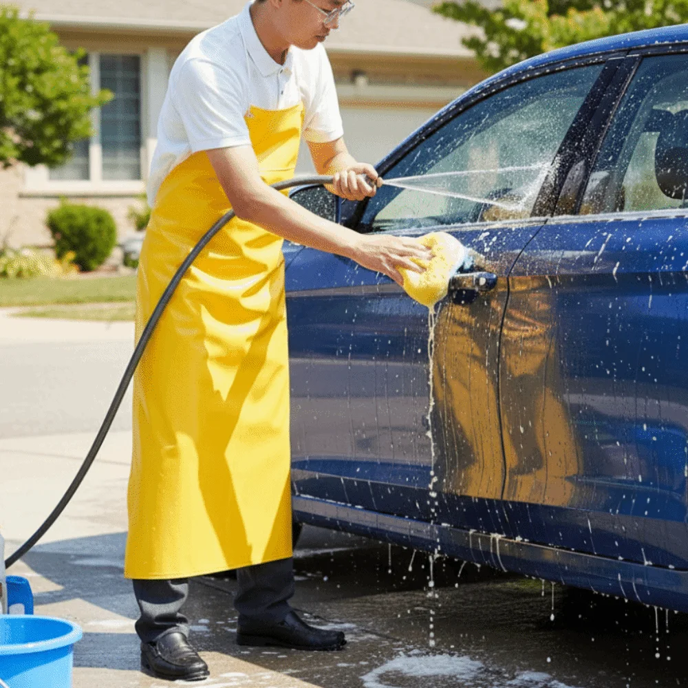 

Anti-fouling Waterproof Apron Professional Adjustable Food Chef Apron Multi-functional Labor Protection Oil Resistant Apron