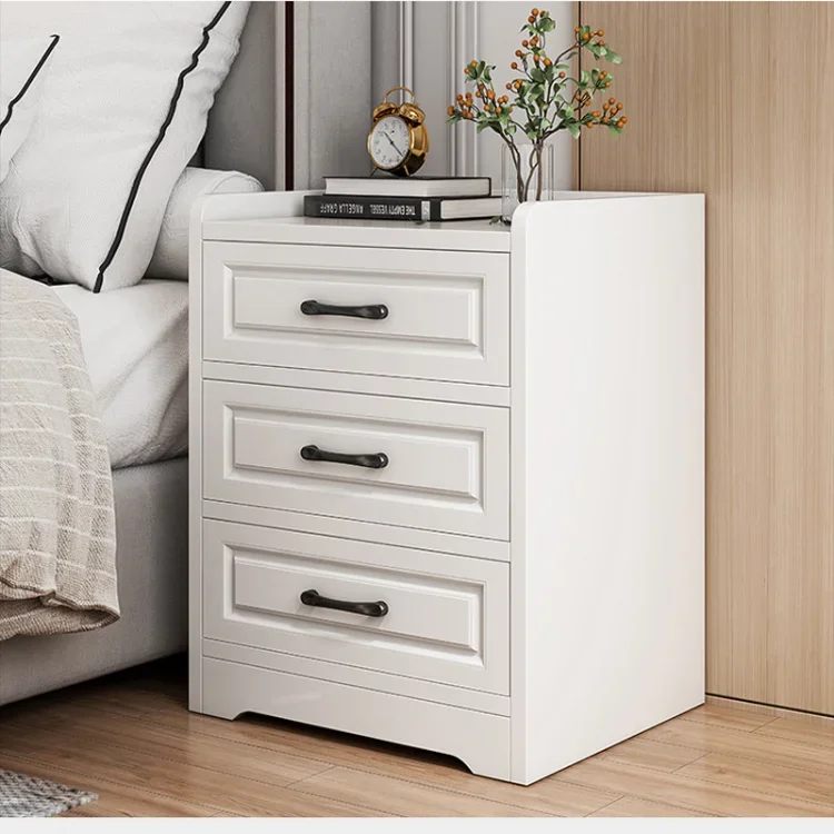 

'Nordic bedside table modern minimalist bedroom practical bedside cabinet White small nightstand
