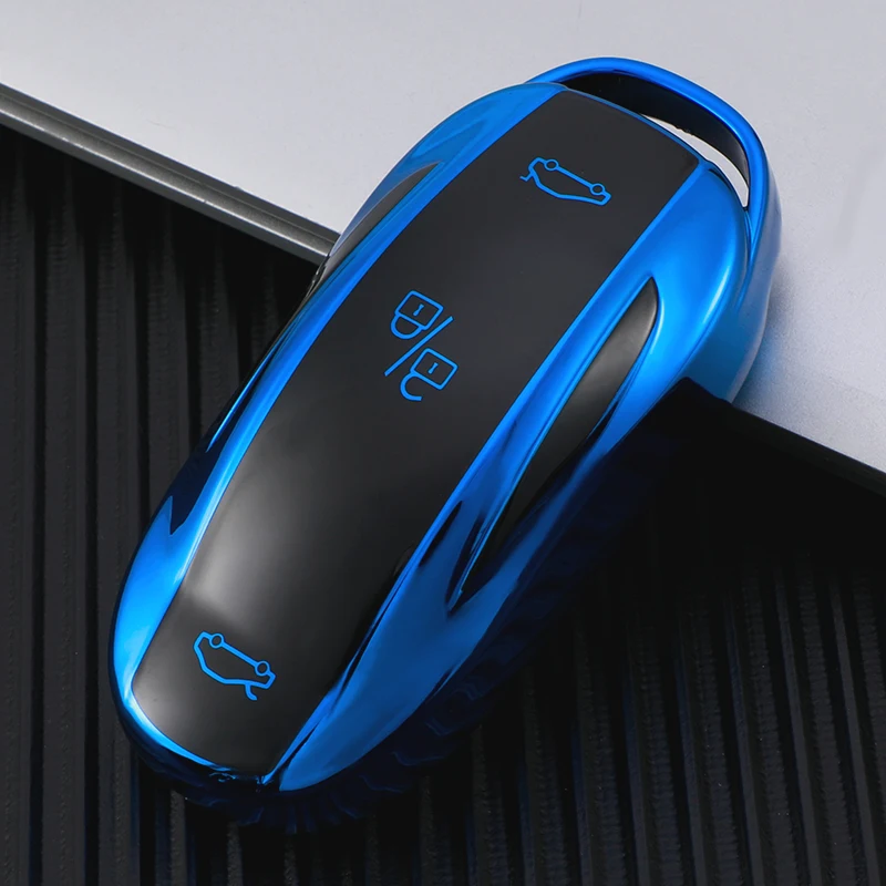 TPU Car Smart Key Cover Case Fob for Tesla Model 3 Model Y Model X Model S Key Shell Bag Holder Protector Accessories