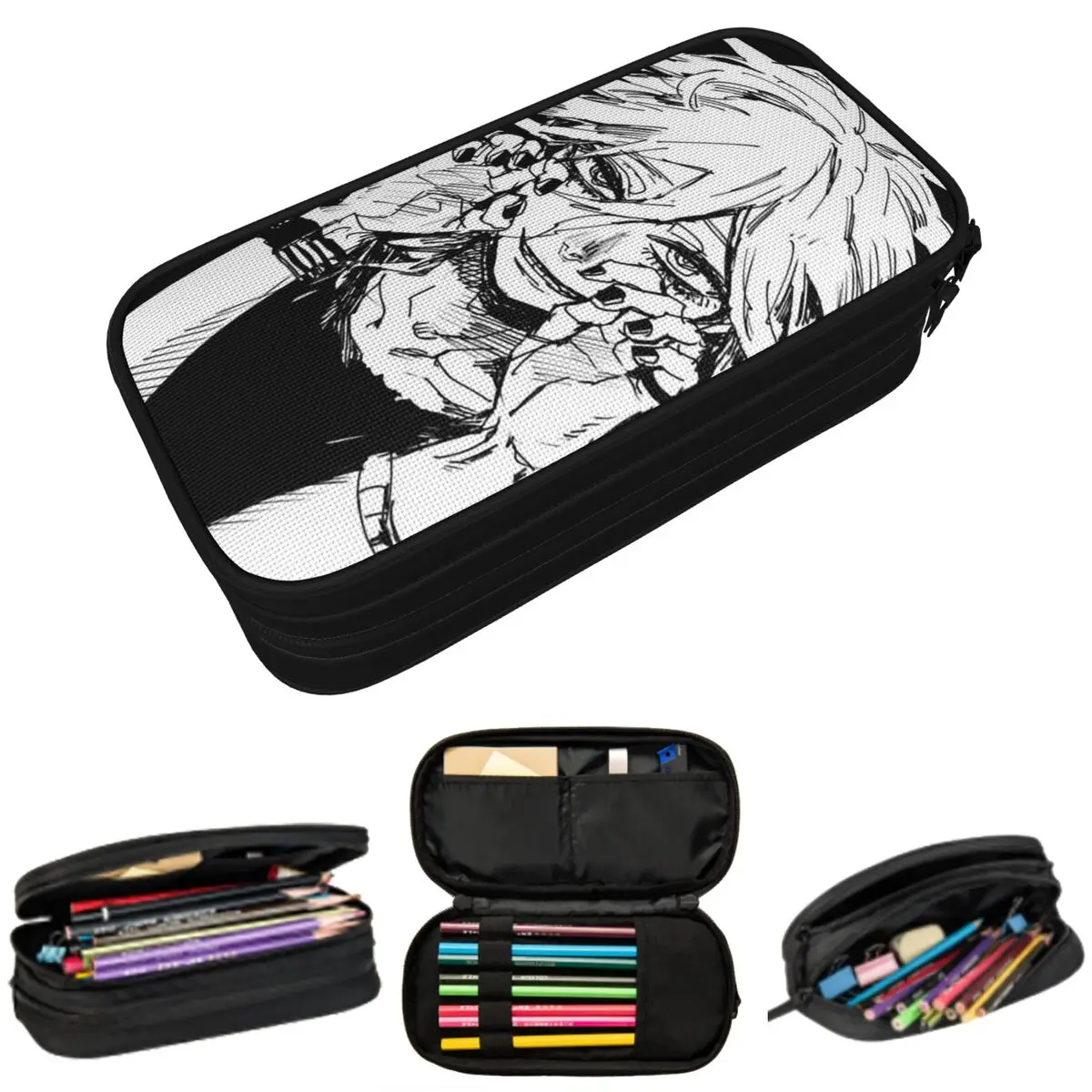 

Nagito Komaeda Gun Manga Danganronpa Game Pencil Case for Students School Pen Box Pencil Bag Stationery Supplies Pen Holder Bag