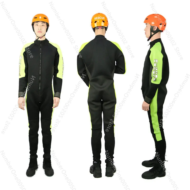 Water Rescue Fire Protection Life Jacket Cold-Proof Warm Life Jacket Full-Body Wet Suit Diving Suit