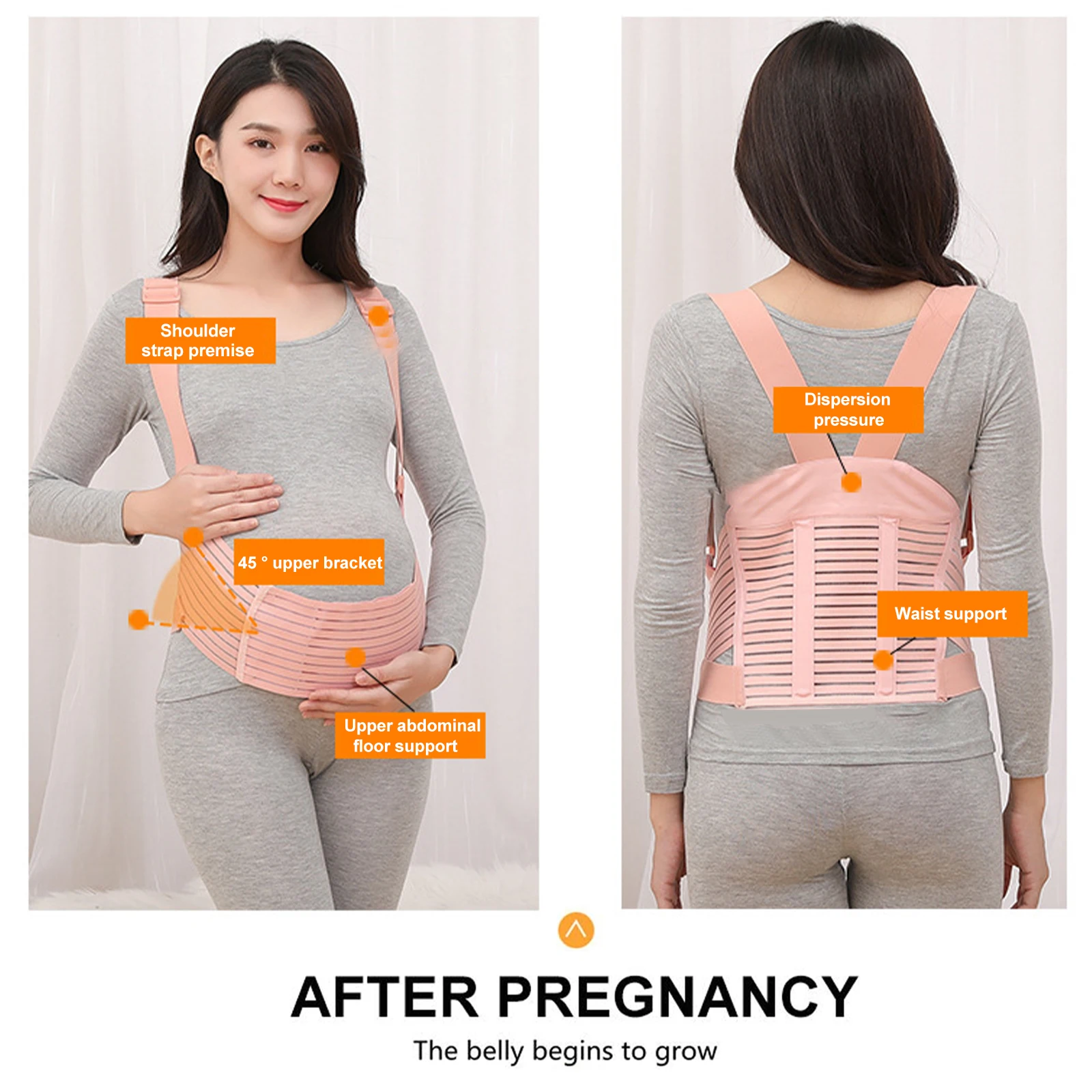 Cinto de suporte para maternidade gravidez barriga b material elástico mulher grávida alças ajustáveis respirável suporte abdominal alívio