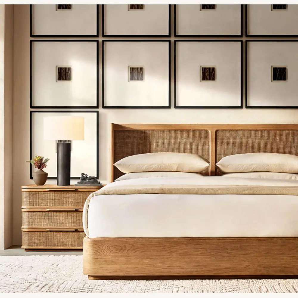 

Customizable Frame with Nightstand Hot Selling Bedroom Furniture