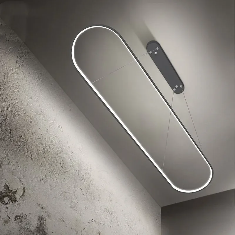 Plafonnier LED suspendu au design moderne, disponible en noir et en blanc, éclairage d'intérieur, luminaire décoratif de plafond, idéal pour une salle à manger, une cuisine ou une table