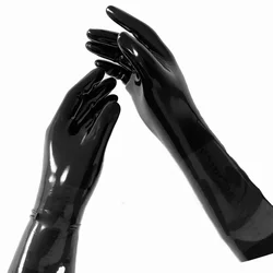 men Latex Gloves rubber socks  Sexy Black Short  Gloves Adult Unisex Seamless chlorine  One-time molding fetish wear