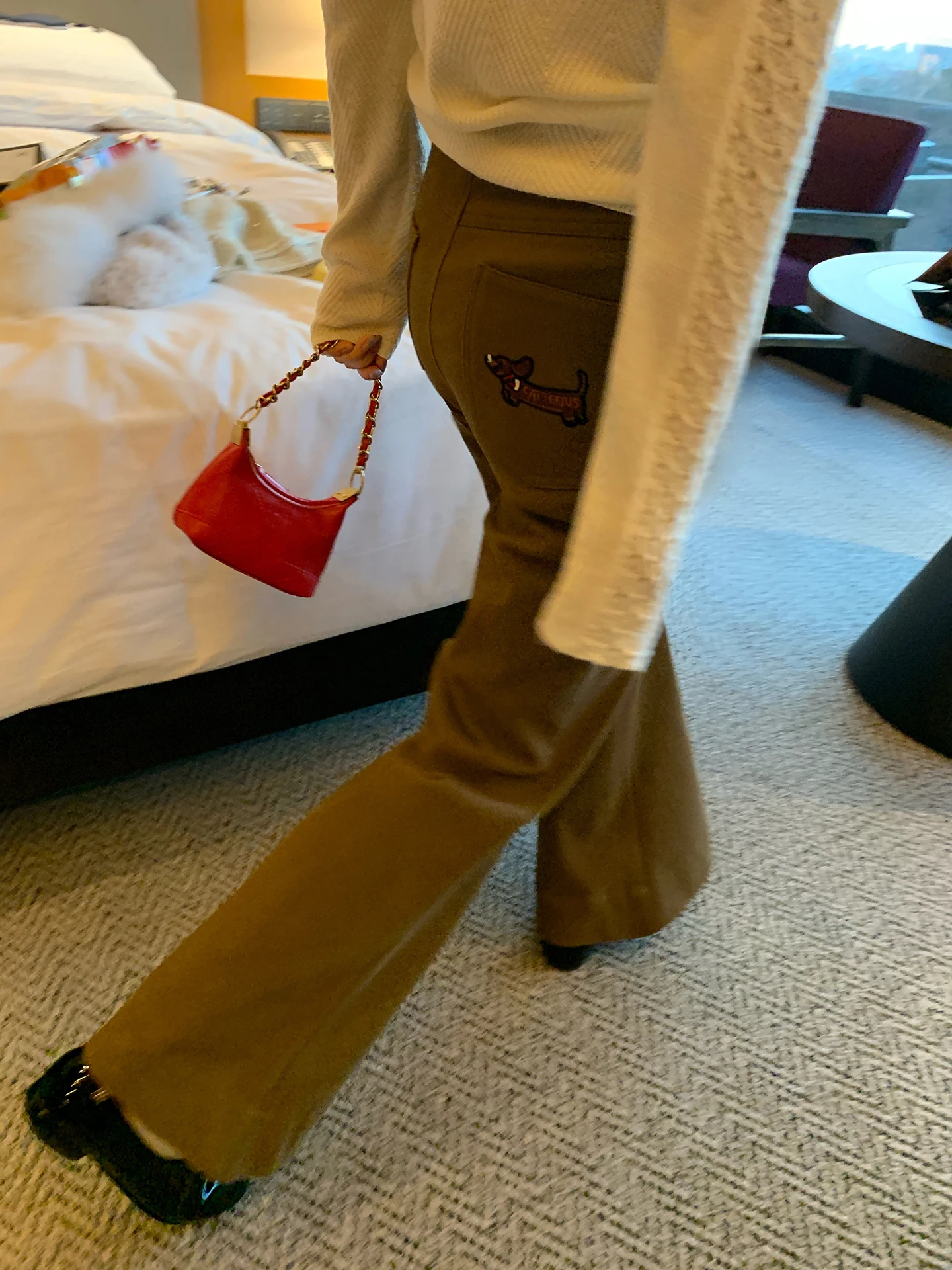 couleur-cafe-cloche-bot-pantalon-femmes-2025-nouvelle-petite-taille-minori-design-sens-broderie-decontracte-coton-taille-haute-fermeture-eclair