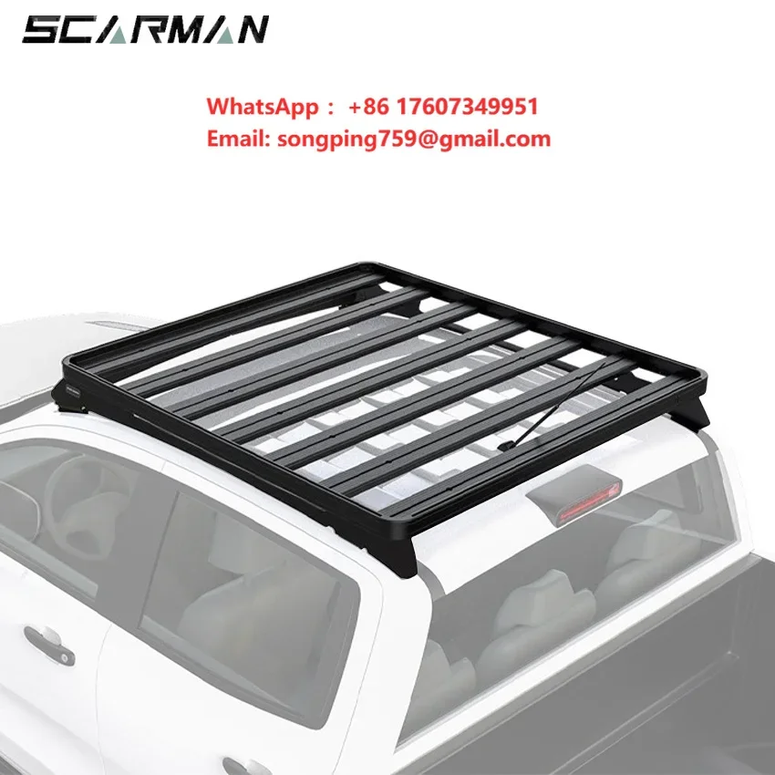 Aluminum Travel Rack for 2011-2025 Ford Ranger T6  Car Luggage Roof Rack Basket GM Outdoor Equipment Car Modification Parts