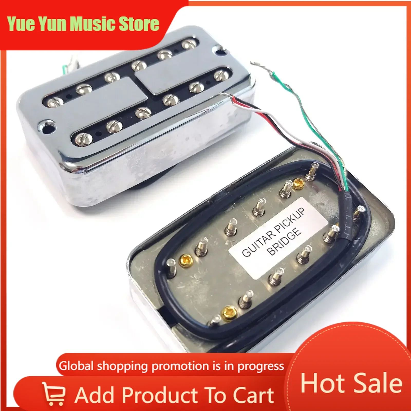 

Guitar Alnico 5 Humbucker Pickups Set Vintage FilterTron Style Chrome N 7.5k B 8.6 For LP or Most Guitar Replacement Parts
