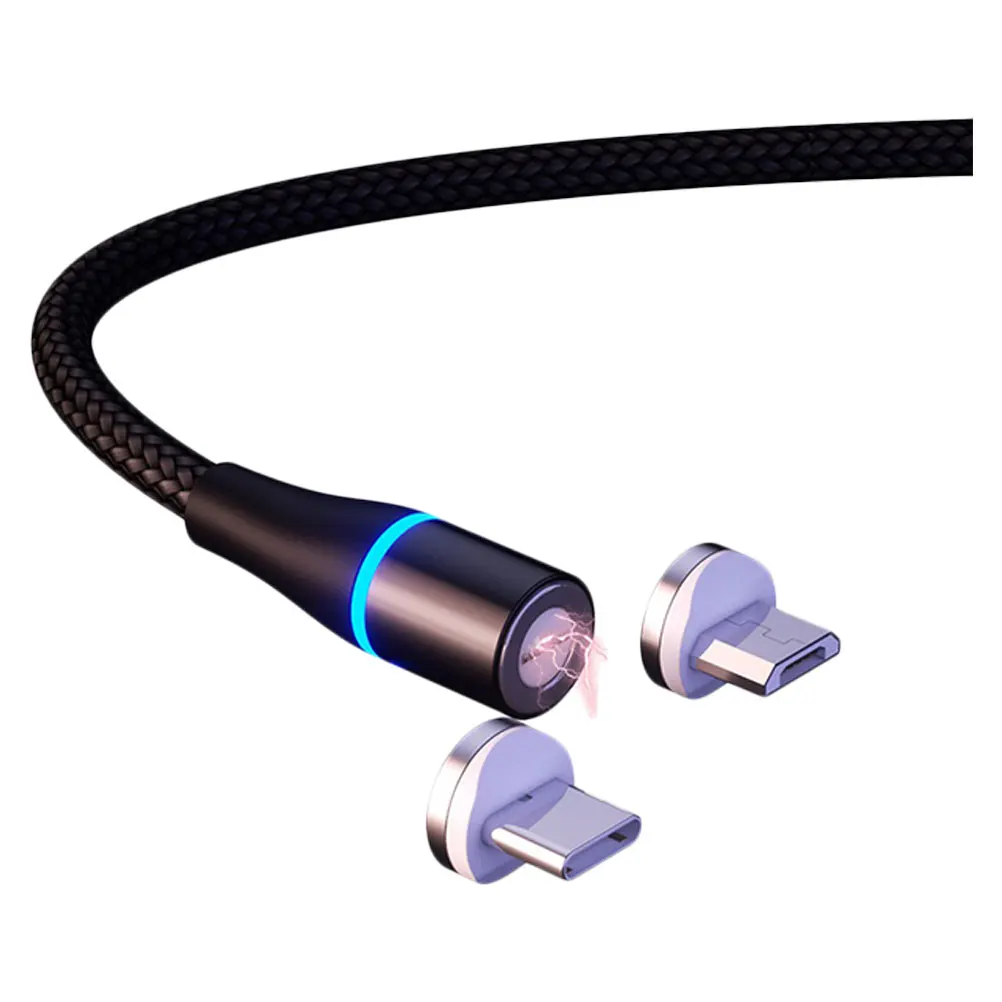 

Cable for Type- Copper Fast Charging 3A Magnet with LED Indicator Auto Adsorption Slow Charge