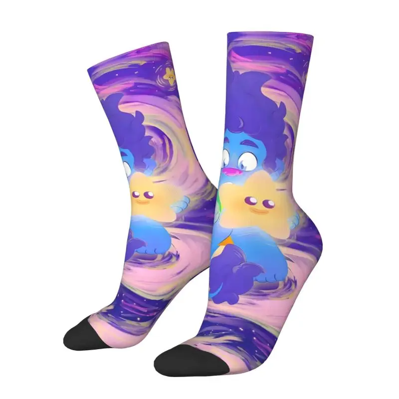 

Custom Kawaii Men's Trolls Wallpaper Cartoon Dress Socks Unisex Breathbale Warm 3D Print Crew Socks