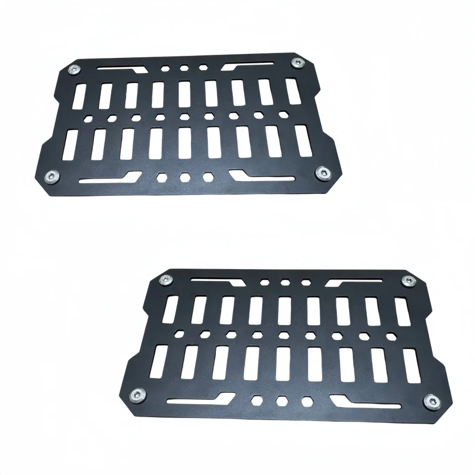 Image of 2 Stück Motorrad-Molle-Panel für Kofferraum-Aufbewahrung, Aluminiumlegierung, wasserdicht, taktischer Seitenkoffer-Organizer