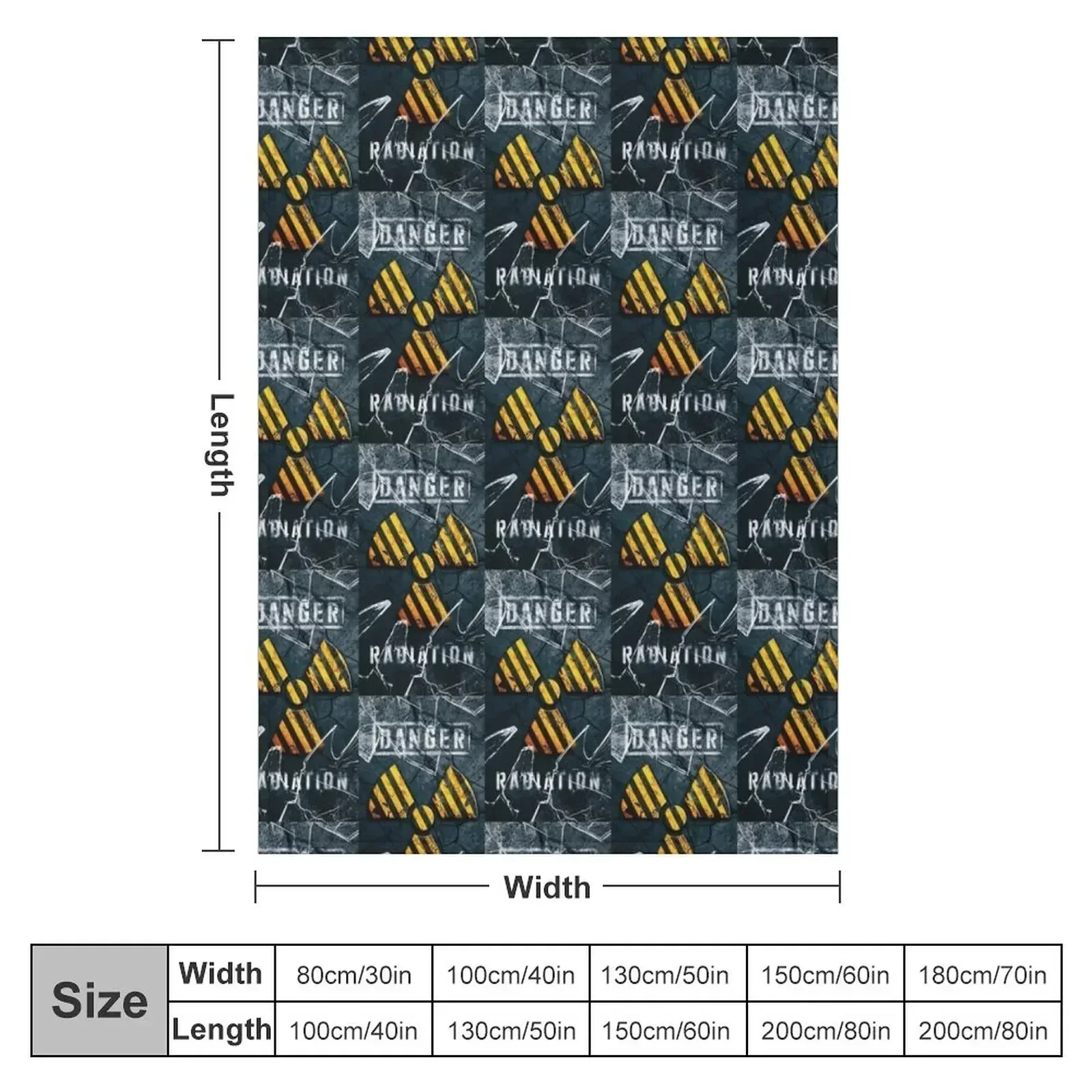 Radiation hazard Throw Blanket Sofas Plaid Designers Custom Thin Warm Blankets