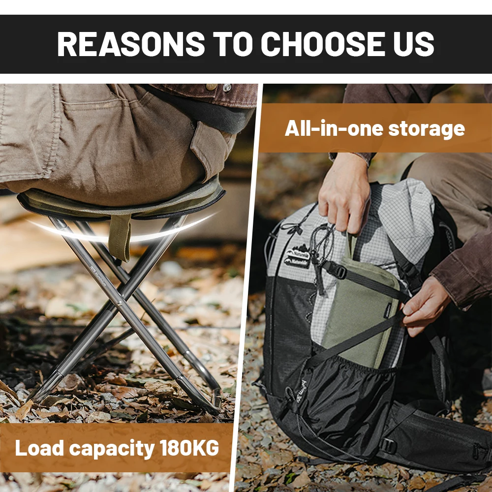Naturehike Ultra Light Aluminum Folding Stool Outdoor Recreational Camping  Picnic Fishing Easy Folding Stool