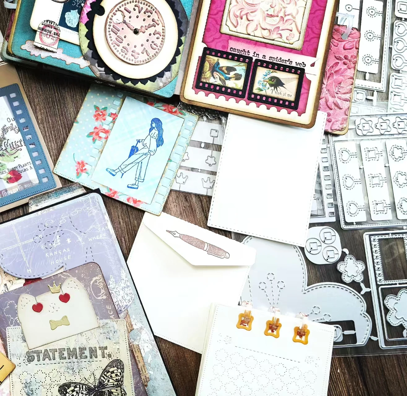 

【GOGOCRAFT】KW025 Sakura Square Notebook-- -Cutting Dies for JunkJournal Scrapbooking PaperDIY Original Desi