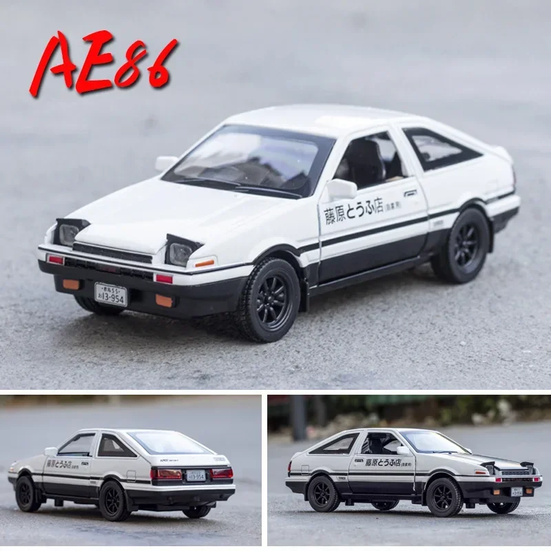 1:32โตโยต้าโมเดลรถ AE86หล่อขึ้นรูปโลหะผสมสำหรับเด็กผู้ชายของเล่นรถยนต์ดึงถอยหลัง gratis ongkir โมเดลรถยนต์สำหรับเด็ก