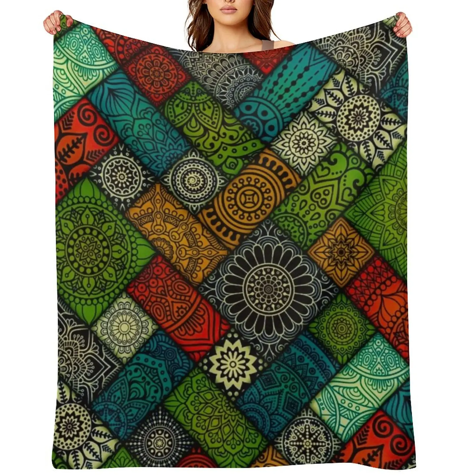 

colourful geometric floral pattern Throw Blanket Luxury St Softest Giant Sofa Kid'S Blankets